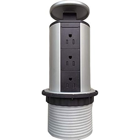 Electriduct Power Strip, Mini Pull Up In-Desk, 6 Outlet(s) 5 ft. PDC-TT-6P